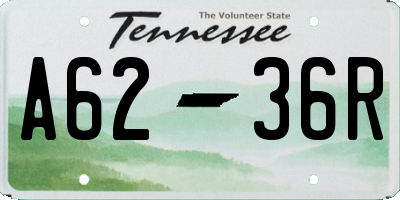 TN license plate A6236R