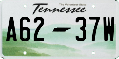 TN license plate A6237W