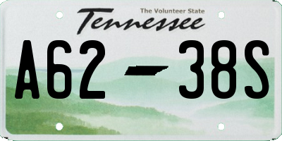 TN license plate A6238S