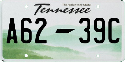 TN license plate A6239C