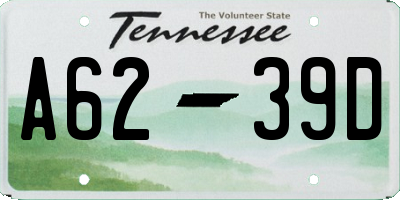 TN license plate A6239D