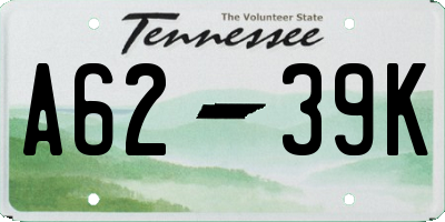 TN license plate A6239K