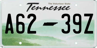 TN license plate A6239Z