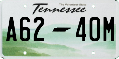 TN license plate A6240M
