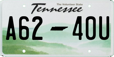 TN license plate A6240U
