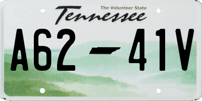 TN license plate A6241V