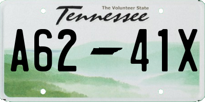 TN license plate A6241X