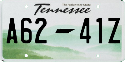 TN license plate A6241Z