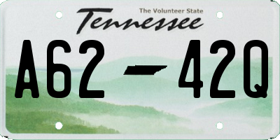 TN license plate A6242Q