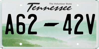 TN license plate A6242V