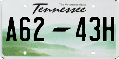 TN license plate A6243H