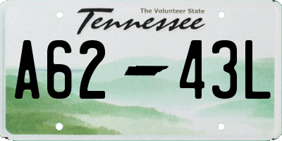 TN license plate A6243L