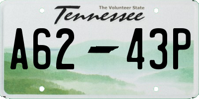 TN license plate A6243P