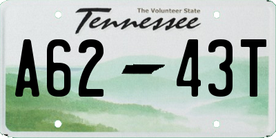TN license plate A6243T