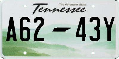 TN license plate A6243Y