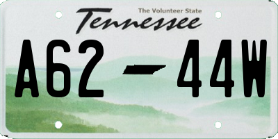 TN license plate A6244W
