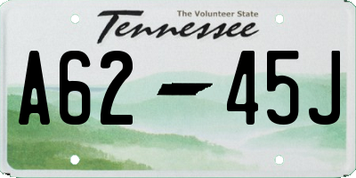 TN license plate A6245J
