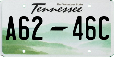 TN license plate A6246C