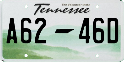 TN license plate A6246D