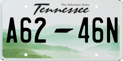 TN license plate A6246N