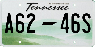 TN license plate A6246S