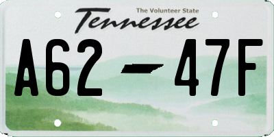 TN license plate A6247F