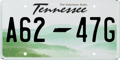 TN license plate A6247G
