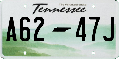 TN license plate A6247J