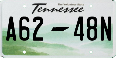TN license plate A6248N