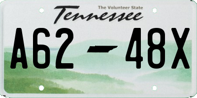 TN license plate A6248X