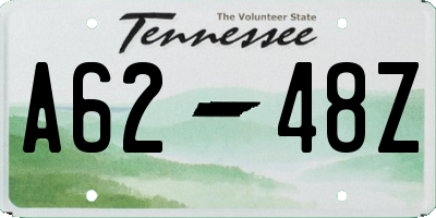 TN license plate A6248Z