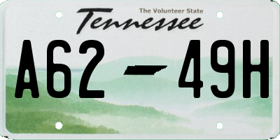 TN license plate A6249H