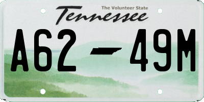 TN license plate A6249M