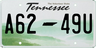 TN license plate A6249U