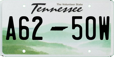 TN license plate A6250W