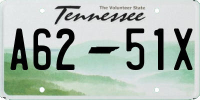 TN license plate A6251X