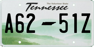 TN license plate A6251Z