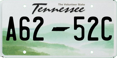 TN license plate A6252C