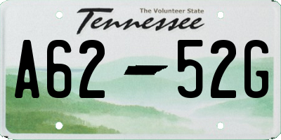 TN license plate A6252G