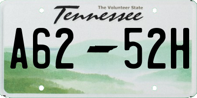 TN license plate A6252H