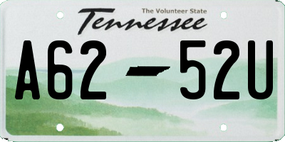 TN license plate A6252U