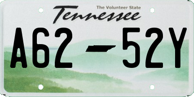 TN license plate A6252Y