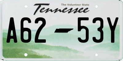 TN license plate A6253Y