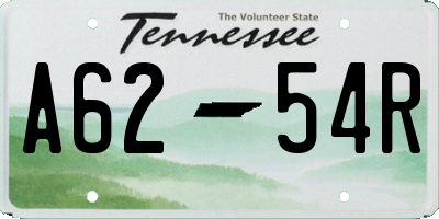 TN license plate A6254R