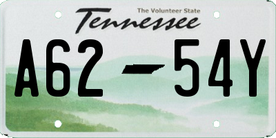 TN license plate A6254Y