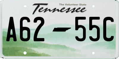 TN license plate A6255C