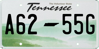 TN license plate A6255G