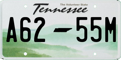TN license plate A6255M