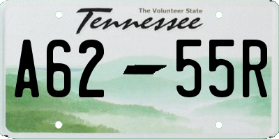 TN license plate A6255R