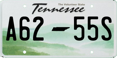 TN license plate A6255S